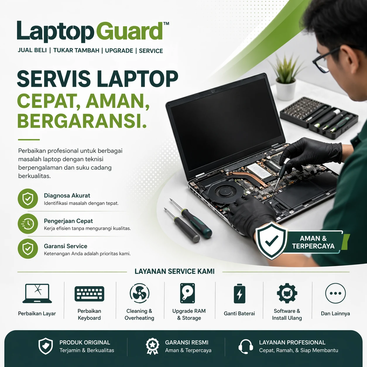 Paket Maintenance Coolmax LaptopGuard: Cleaning Menyeluruh + Thermal Refresh
